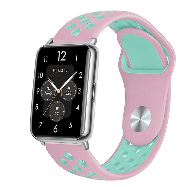 Silikone rem til Huawei Watch Fit 2 Band Active Classic Smartwatch Tilbehør Correa erstatningsbælte Huawei Watch Fit2 rem pink-teal color