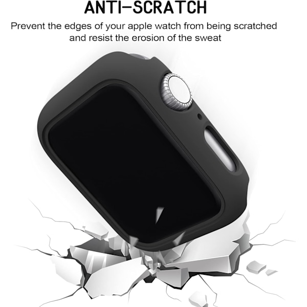 4-pakning Kompatibel Apple Watch-deksel 42 mm Series 3 2 1, Hard PC Støtfangerdeksel Beskyttelsesramme, Svart/Rosegull/Stjerneskinn/Klar A-Svart/Rosegull/St