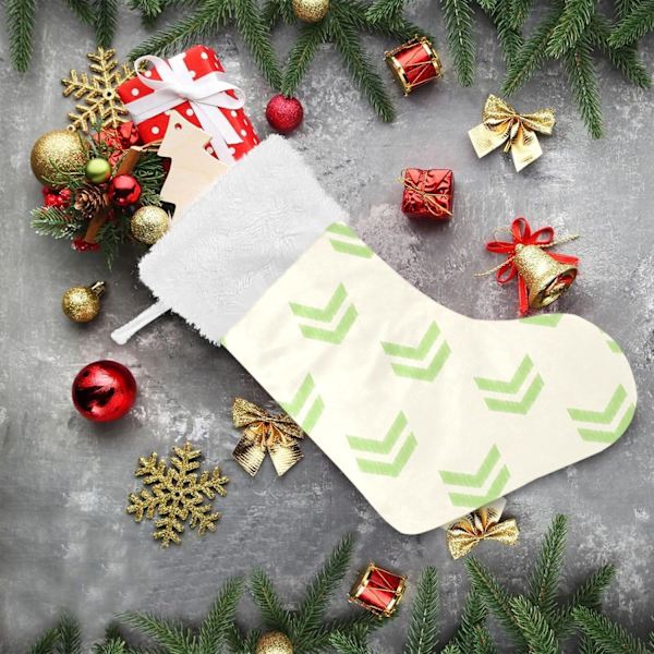 Julklapp, personliga julklappsstrumpor 2-pack grön våg Bohemia 45,7 cm julstrumpor hängande prydnad spis för träddekoration