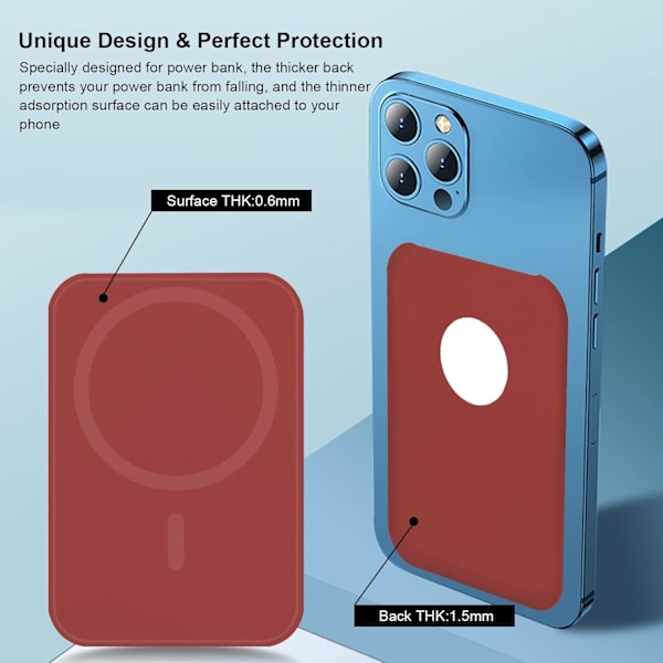 Etui for Apple MagSafe batteripakke. Silikon