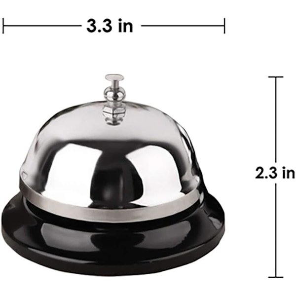 Ringeklokke 3,35 tommer diameter - Diskbordsserviceringklokke for ulike bruksområder