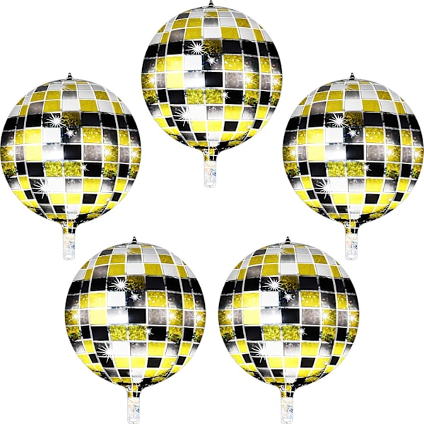 5 stk 22 tommer 4D disco balloner store