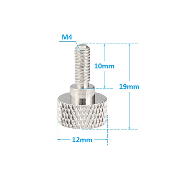 M4 Messing Tommelfinger Skrue - Knap Hoved Kappe (2 stk)