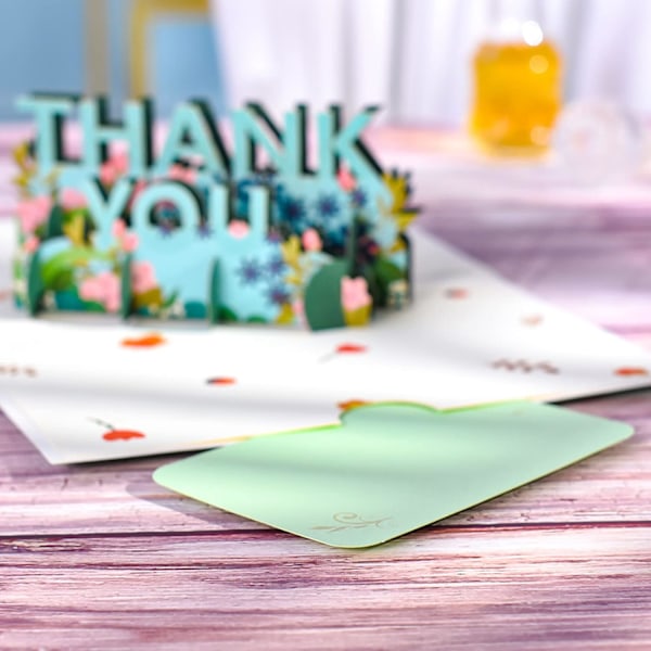 Magiske maur pop-up takk-kort - 3D Thanksgiving pop-up gratulasjonskort