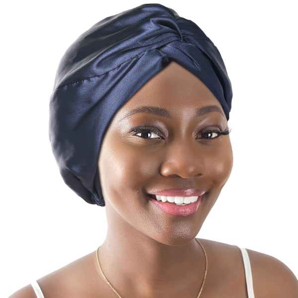 Satin Bonnet Silkes Bonnet Sovmössa för kvinnor Hårvård