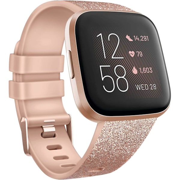 Myke sportsremmer i silikon for Fitbit Versa 2 - Kompatibel erstatning