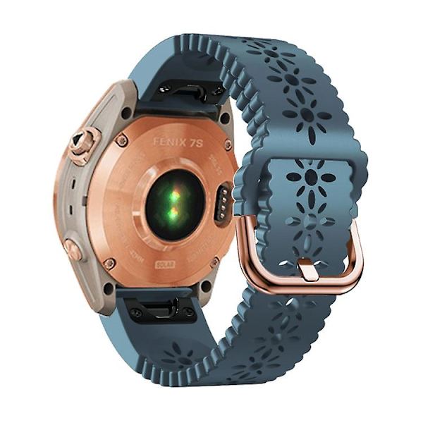 Snabbkopplingssnöre i silikon för Garmin Fenix 7s / 6s / 5s QTN Lake Blue
