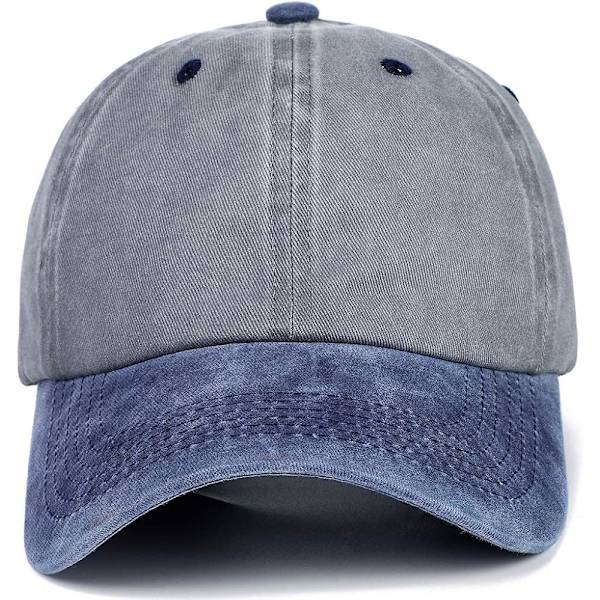 Unisex Vasket Farvet Bomuld Justerbar Solid Baseball Cap