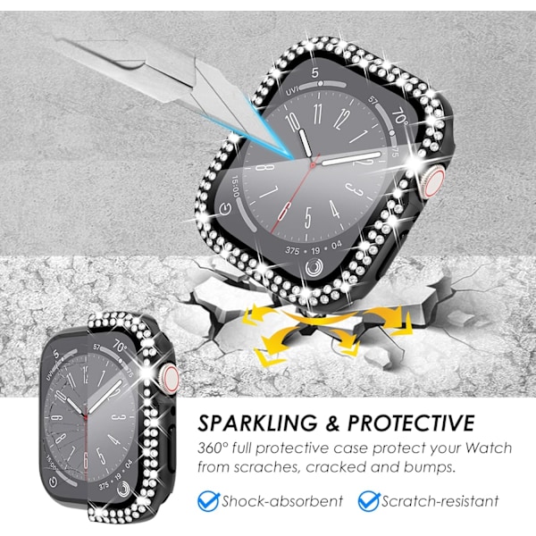 2 i 1 Bling Vandtæt Etui til iWatch Series 6