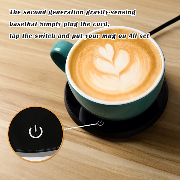 Kaffevarmer for skrivebord, elektrisk krusvarmer for kontor hjemmebruk,