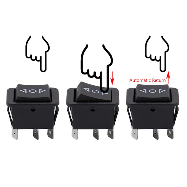 Momentan vippbrytare - 16A DPDT PÅ-AV-PÅ vippbrytare, 2-pack