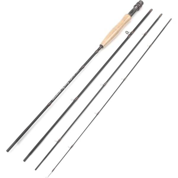 8FT 9FT Flugfiskespö Kolfiber Korkhandtag 4 Sektioner 2.4M 2.7M Lätt Gädda Fisk Öring Spö Sjö Flod Ström Flugspö Pesca (Färg :