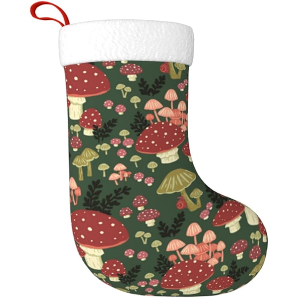 Ljus Svampar Konst Jul Dekorativa Strumpor :>> 45 cm Present Hållare för Fest Semester Dekorationer Ornament (1 Pack).
