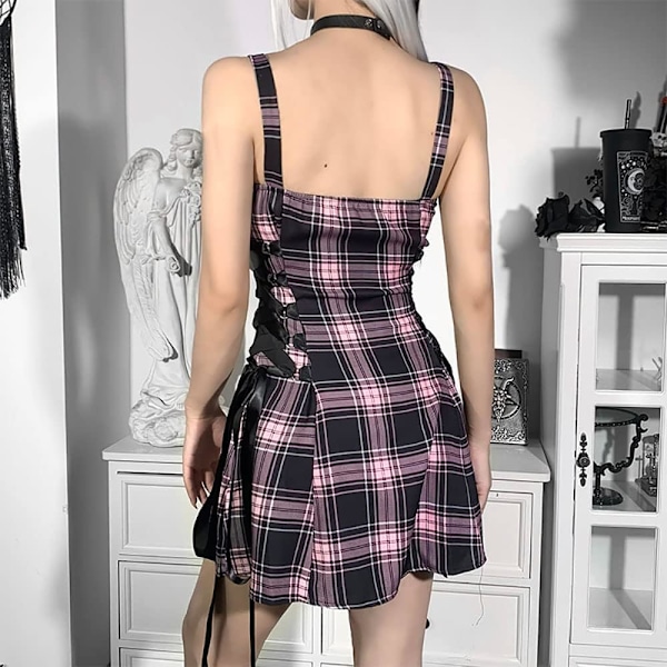 Goth Miniklänning Elegant Gotisk Svart Chiffon Mesh