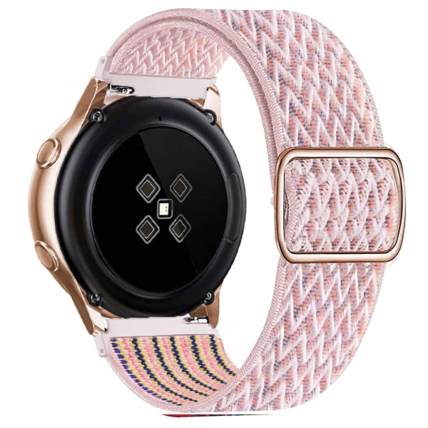 20 mm 22 mm bånd til Samsung Galaxy Watch 4/classic/3/5/pro/active 2 Gear S3 Elastic Nylon Loop Huawei Watch Gt 2 2e 3 Pro Strap pink sand 20mm