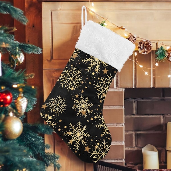 Julklapp, Personliga Julklappsstrumpor 2-pack Snöflinga Julkula Röd (2) 45,7 cm Julstrumpor Hängande Ornament Kamin