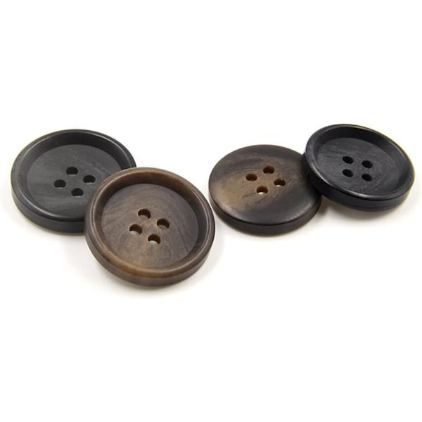 10 stk Hornmønster Harpiksknappar for DIY-håndverk