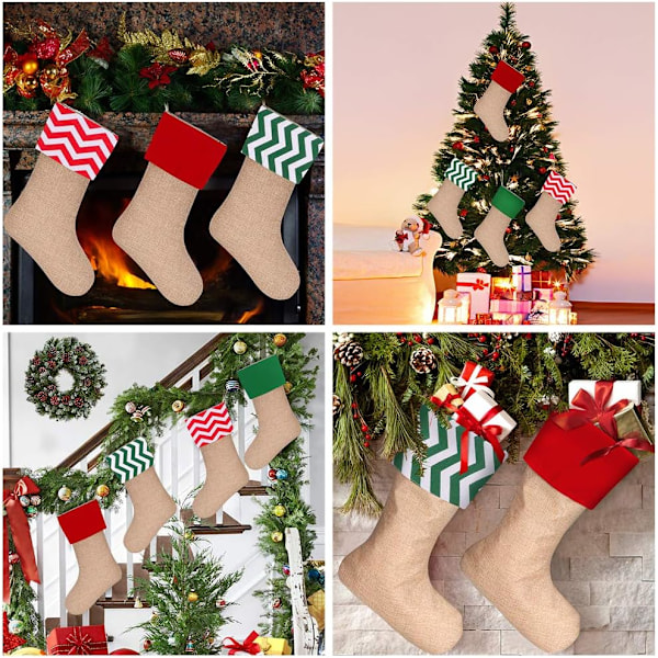DIY Burlap Jule Strømper - Julepynt