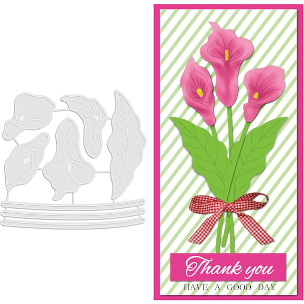 Calla Lily Flowers Cutting Dies - Metallpräglingsstenciler