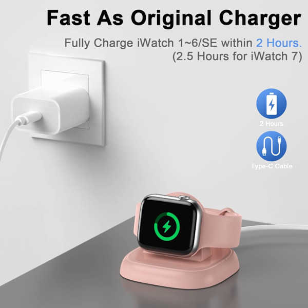 Laddare för Apple Watch. Iwatch-laddningsställ med USB C