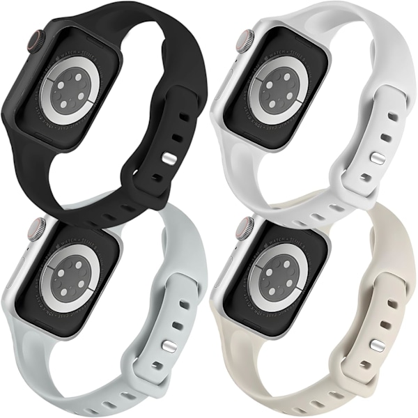 4-pak smal klokke kompatibel med Apple Watch Band 38mm 40mm 41mm