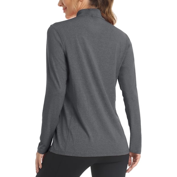 Dam 1/4 Dragkedja Pullover UPF 50+ Långärmad Skjortor Snabbtorkande Lätt