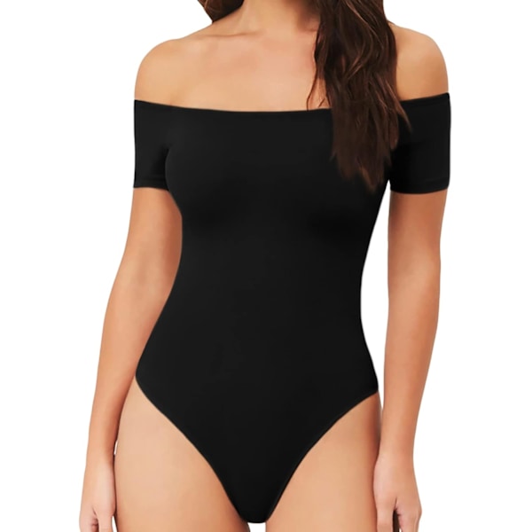 Kvinners Off Shoulder Kort Ermet Lang Ermet Topper T-skjorte Body Jumpsuit