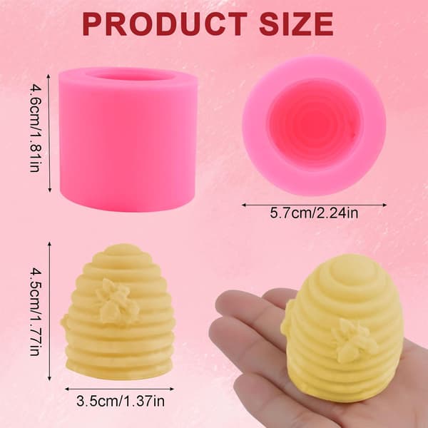Silikoneforme, 1 stk 3D Bi-lysform, Cylinder Silikoneform til Lys DIY Håndværk Fremstilling