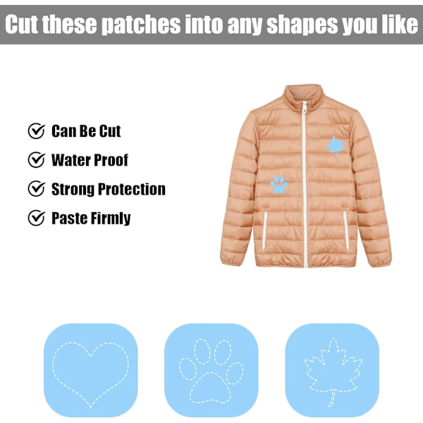 Down Jacket Patches - Selvhæftende Reparationsbånd til Ydertøj