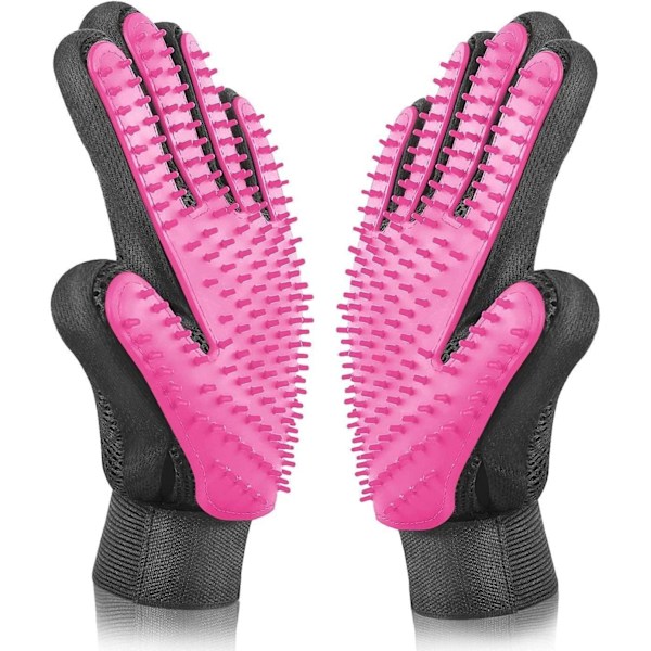 Pälsvårdshandske - Hårborttagningsvante med Femfingerdesign för Hundar, Katter & Hästar (1 Par)