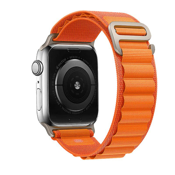 Alpine Loop Band til Apple Watch Rem 49mm 44mm 40mm 45mm 41mm 42mm 38mm 38 40 44 45 Mm Armbånd Iwatch Ultra Series 7 6 3 Se 8 orange 42 44 45 49mm