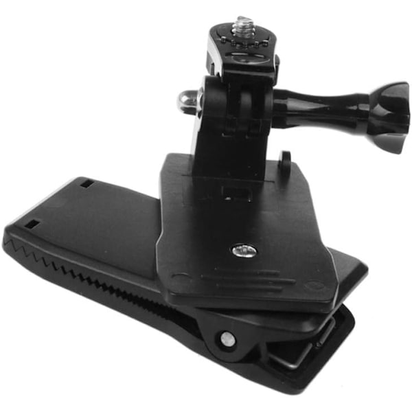 Selfie-mobilholder 360 graders hurtigudløser roterende rygsæk hatteklemme til Gopro Hero/iPhone 16 15 14 13 12 11 Pro Max XR XS Max X/Samsung LG Sony P