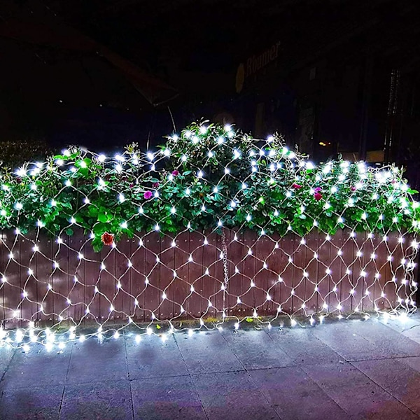 12ft x 5ft 360 LED Julelys Net, 8 Tilstande Busk Netlys Sammenkædelig, Timer, Vandtæt til Juletræer, Buske, Have, Udendørs