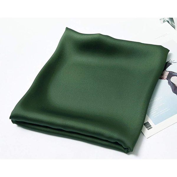 Dam Fashion Mjuk Stor Satin Kvadrat Chiffon Polyester Scarf Set