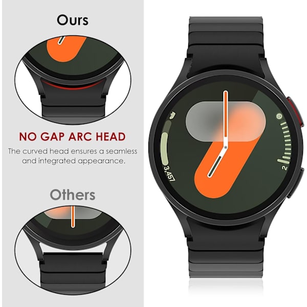Rustfrit stålbånd til Galaxy Watch 6-rem, ledarmbånd uden mellemrum med magnetisk spænde, metalrem til Galaxy Watch 5 Pro 5 4-rem 40mm 44mm Nej