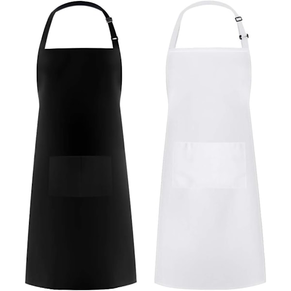 2 Pack Adjustable Bib Apron Thicker Version Waterdrop Resistant with