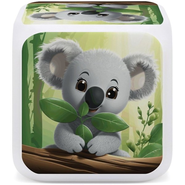 Väckarklocka, Grön blad Koala Tryck Digital Väckarklocka, Resor, Liten Väckarklocka för Sängbord, Väckarklocka Baery Powered Vit Vit