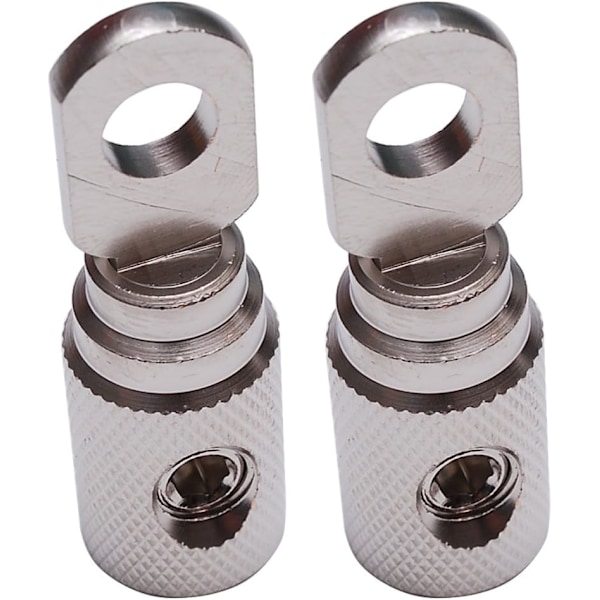 Sæt Skrue Ring Terminal 2 Pakke (4 Gauge, Nikkel)
