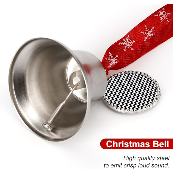 Black Lodge Twin Peaks Silver Bell Ornament Julgrans Klockor med Röd Lanyard Metall Xmas Hängande Dekorationer för Semesterfest  Wing Bell
