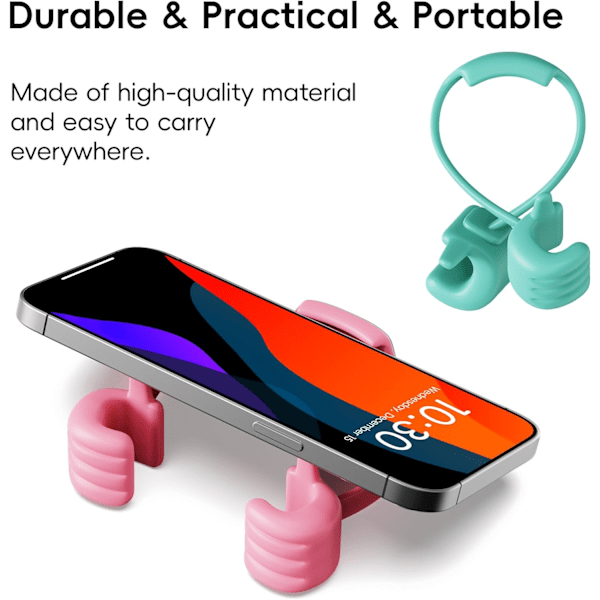 Säädettävä Lazy Thumbs-Up puhelinteline tableteille, e-lukulaitteille ja älypuhelimille, hauskoja lahjoja lapsille, teineille, tytöille, pojille, naisille, miehille, vaimolle, tyttöystäville, opettajalle,