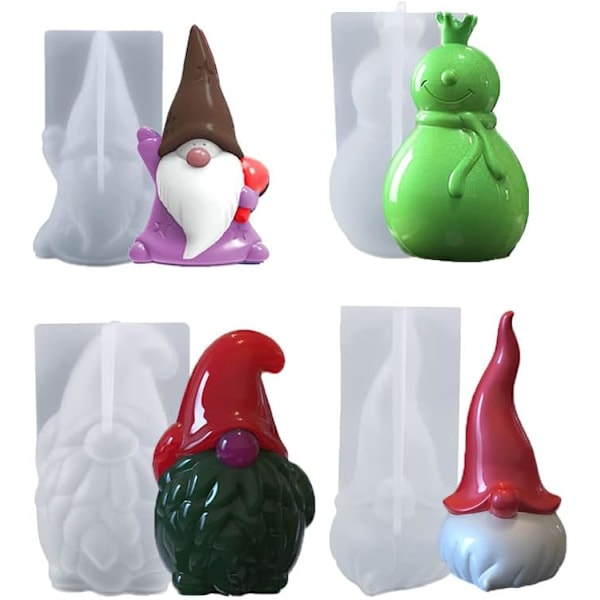 3D Julemand Snemand Form, Epoxy Resinforme Silikon