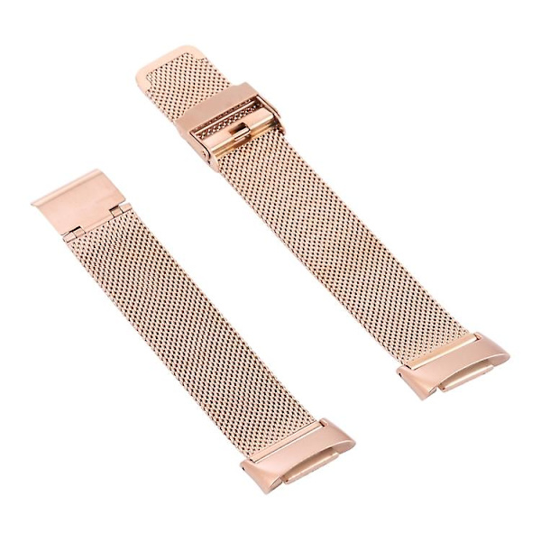 Til Fitbit Charge 5 Milan Stål Dobbelt Spænder Rem Urrem TNB Rose Gold
