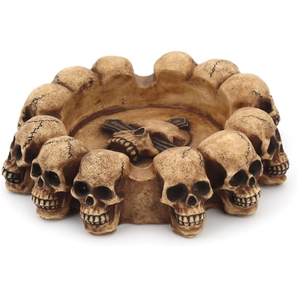 Bilaskebæger Halloween-goth-heks-uhyggelig røgfri askebæger bærbar askebæger lille skraldespand til bil sort  sort