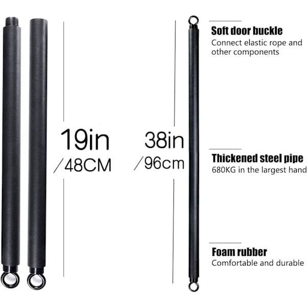 Benkpress, Push-up hjelpemiddel Treningsutstyr, Justerbar benkpress, med sklisikker komfortabel grep, for hjem Menn og kvinner 1500LB-BAR