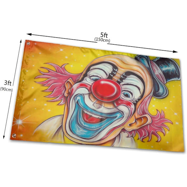 Sirkus Klovn 3x5 Ft Innendørs/Utendørs Hage Plen Feriedekorasjon Banner Skilt Sirkus Klovn1 En Størrelse Sirkus Klovn1 En Størrelse