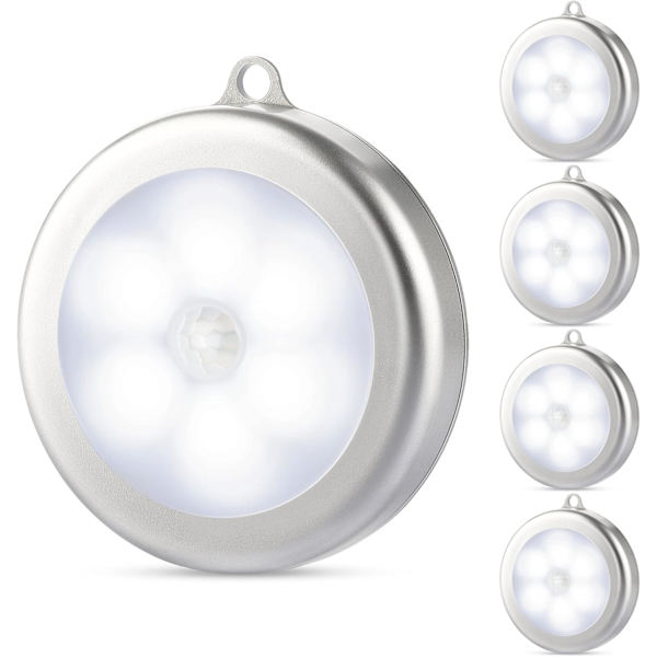 4-pack rörelsesensor LED-nattlampa, sladdlös utan fallrisk