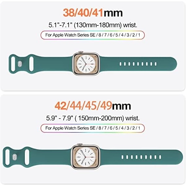 [7-pak] Mage Plus Silikonrem Kompatibel Med Apple Watch 38mm