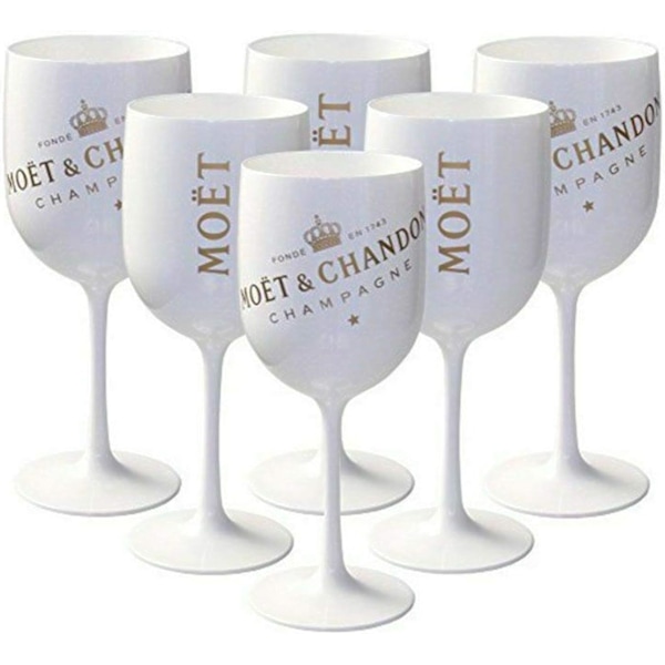 wxsp 1 stk - Champagneglass - Plast - Vinglass Festlig Drikkeware - Hvit -