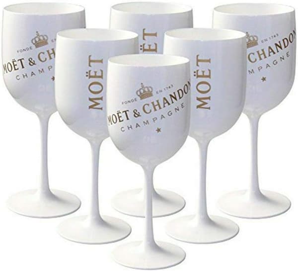 wxsp 1 Styck - Champagneglas - Plast - Vinglas Festliga Dryckesvaror - Vit -