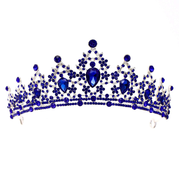 Krystall Bryllupskrone Dronning Tiara Brud Kroner for Kvinner Jenter Rhinestone Decor